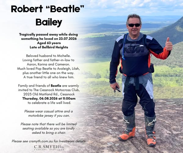 Funeral Service Robert Beatle Bailey - 8 August 2026